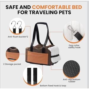 Center Console Dog Car Seat Small Dogs Anti-Slip Booster Car Seat Up To 13.5lb